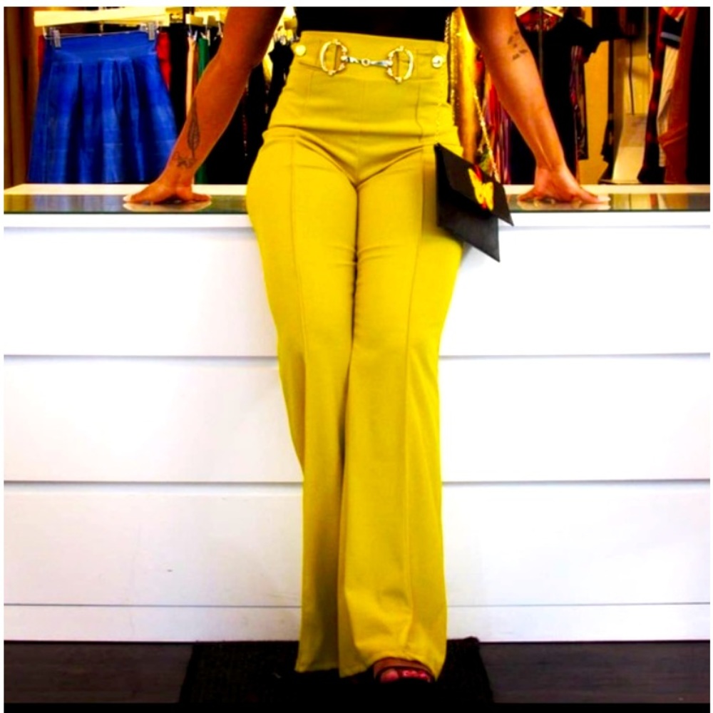 Mustard High Waisted Pants